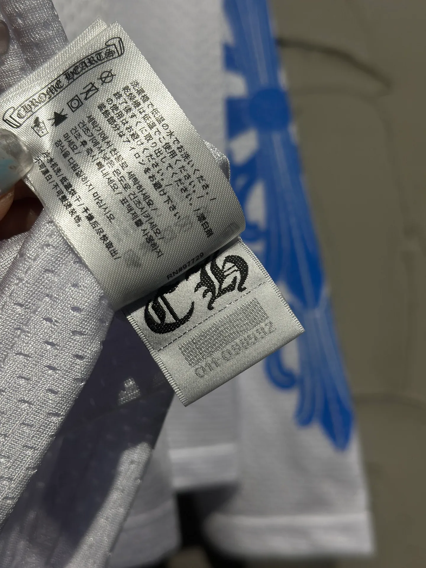 Chrome Hears New Arrival White T Versatile Authentic Same Style White Black Size S M L